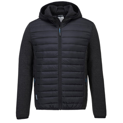 Grey Marl - Front - Portwest Mens KX3 Baffled Hybrid Jacket