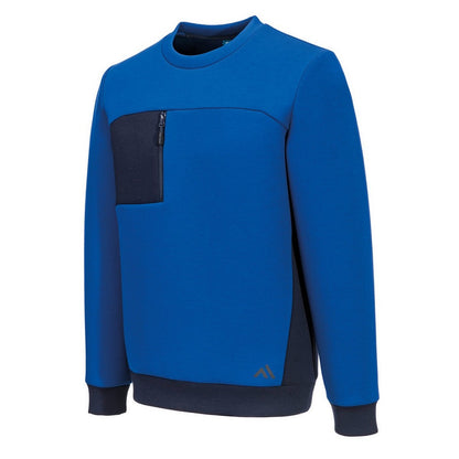 Navy - Side - Portwest Mens Tech Sport Sweatshirt
