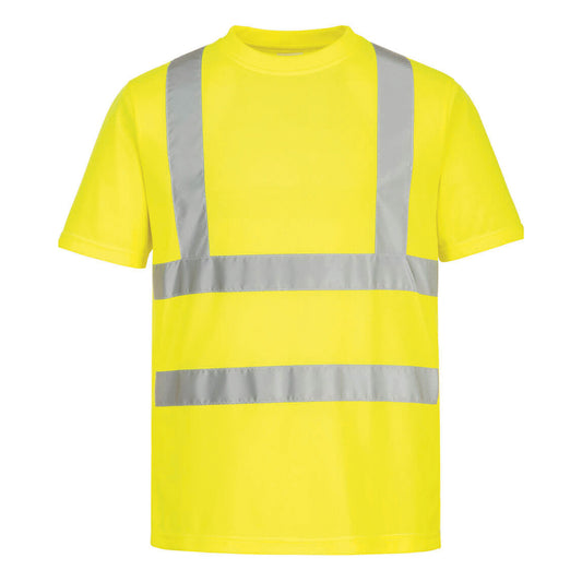Yellow - Front - Portwest Mens Eco Hi-Vis T-Shirt