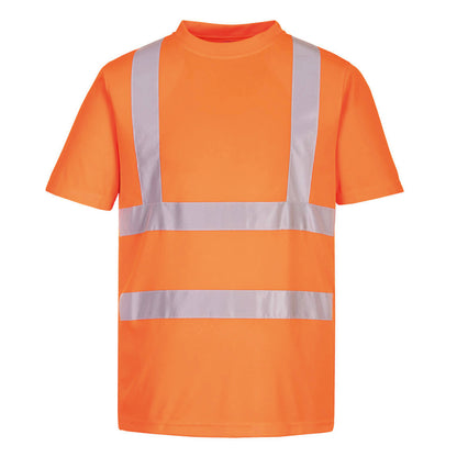 Orange - Front - Portwest Mens Eco Hi-Vis T-Shirt