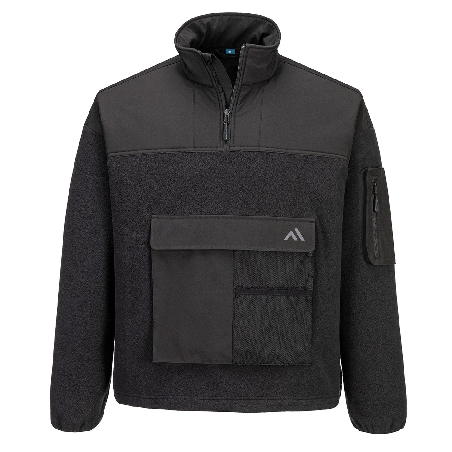 Black - Front - Portwest Mens KX3 Half Zip Sport Fleece Jacket