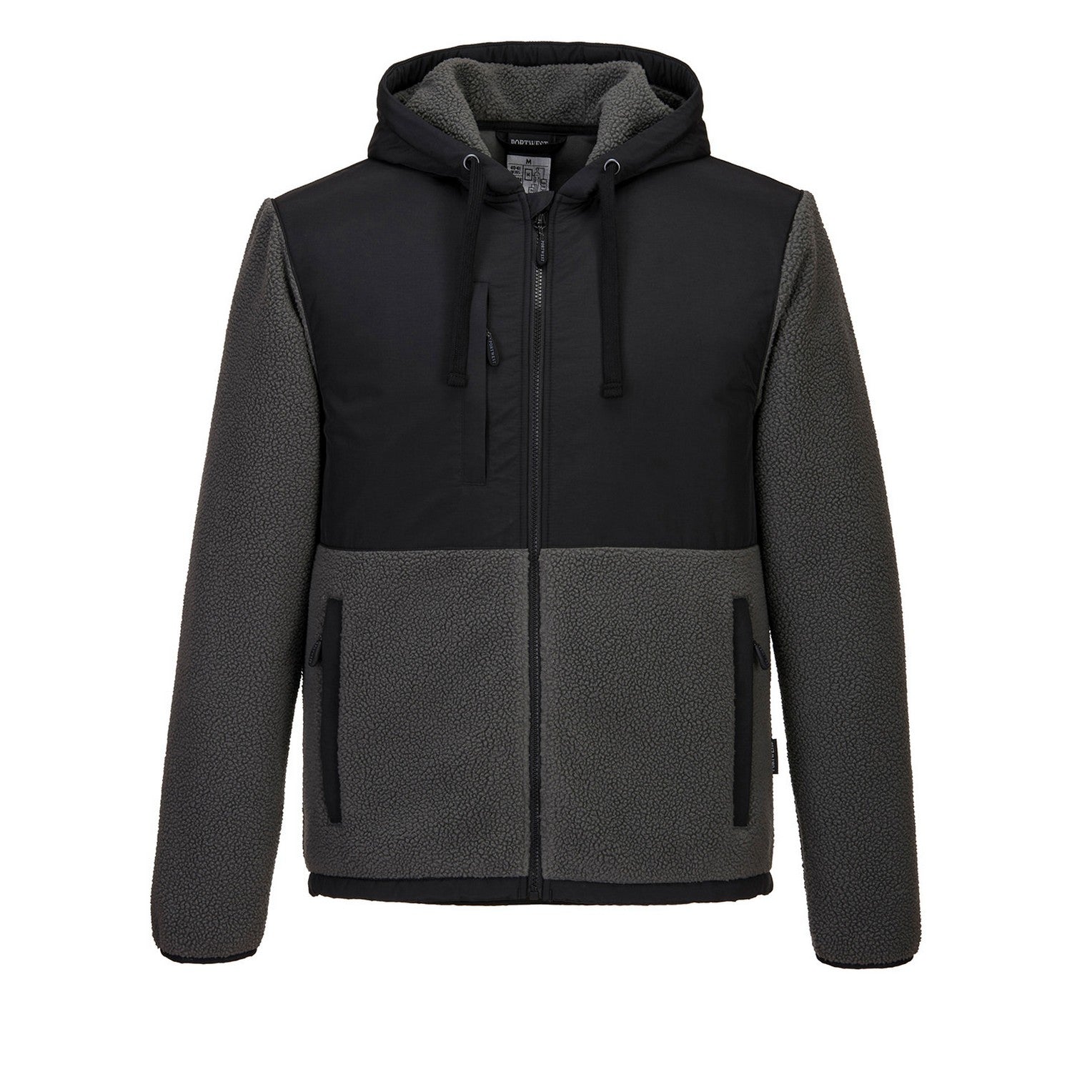 Black-Grey - Front - Portwest Mens KX3 Borg Fleece Fleece Jacket