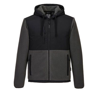 Black-Grey - Front - Portwest Mens KX3 Borg Fleece Fleece Jacket