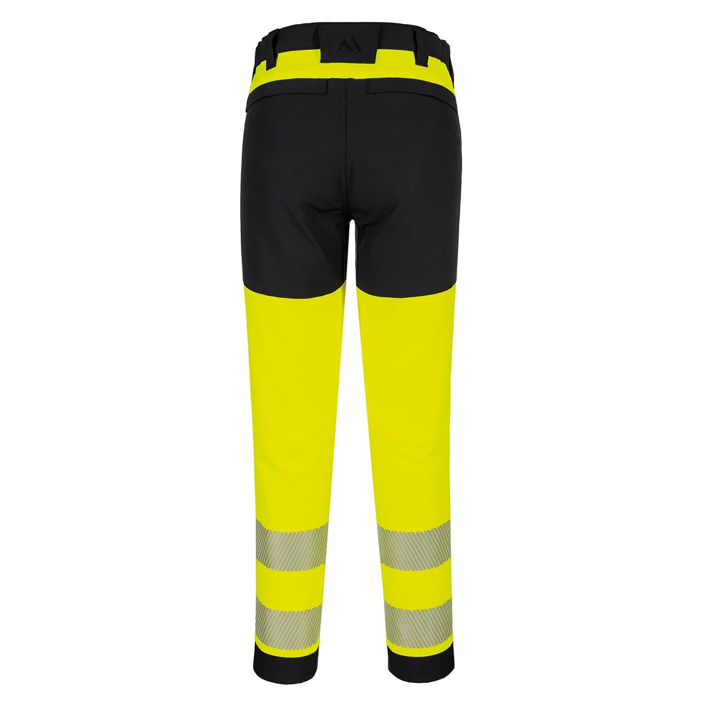 Yellow-Black - Back - Portwest Mens PW3 Stretch Hi-Vis Trousers