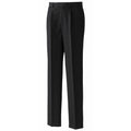 Black - Front - Premier Mens Polyester Trousers (Single Pleat) - Workwear