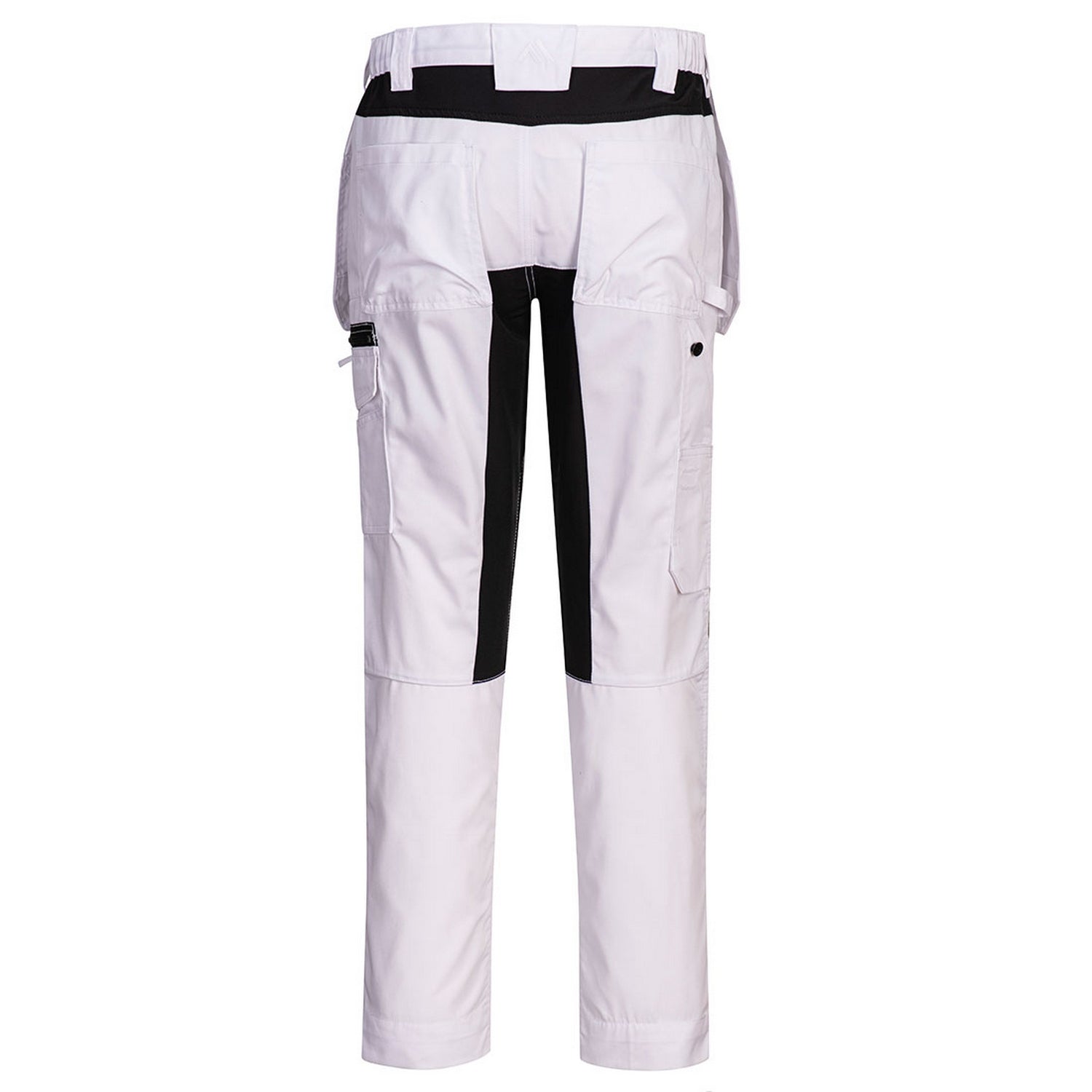 White - Back - Portwest Mens Stretch Holster Pocket Slim Work Trousers