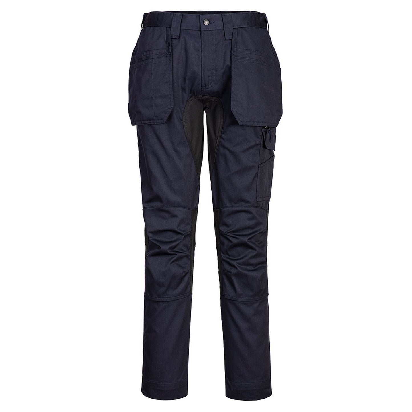 Deep Navy - Front - Portwest Mens Stretch Holster Pocket Slim Work Trousers