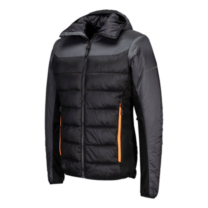 Grey - Side - Portwest Mens EV4 Insulated Padded Jacket