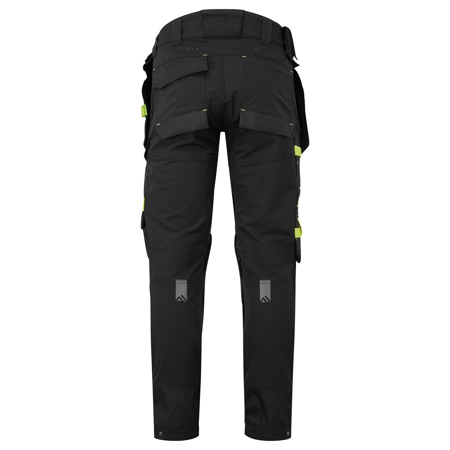Black - Back - Portwest Mens EV4 Stretch Detachable Holster Pocket Trousers