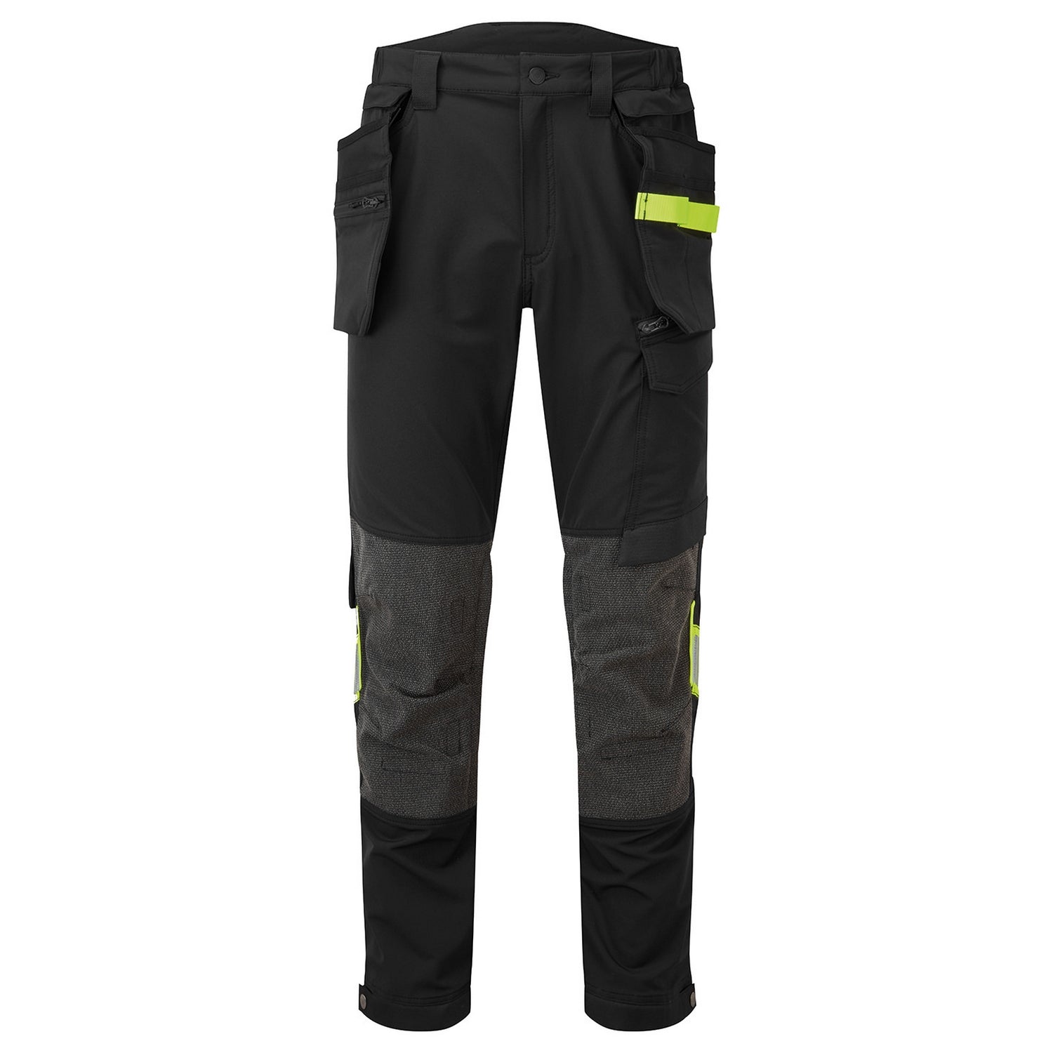 Black - Front - Portwest Mens EV4 Stretch Detachable Holster Pocket Trousers