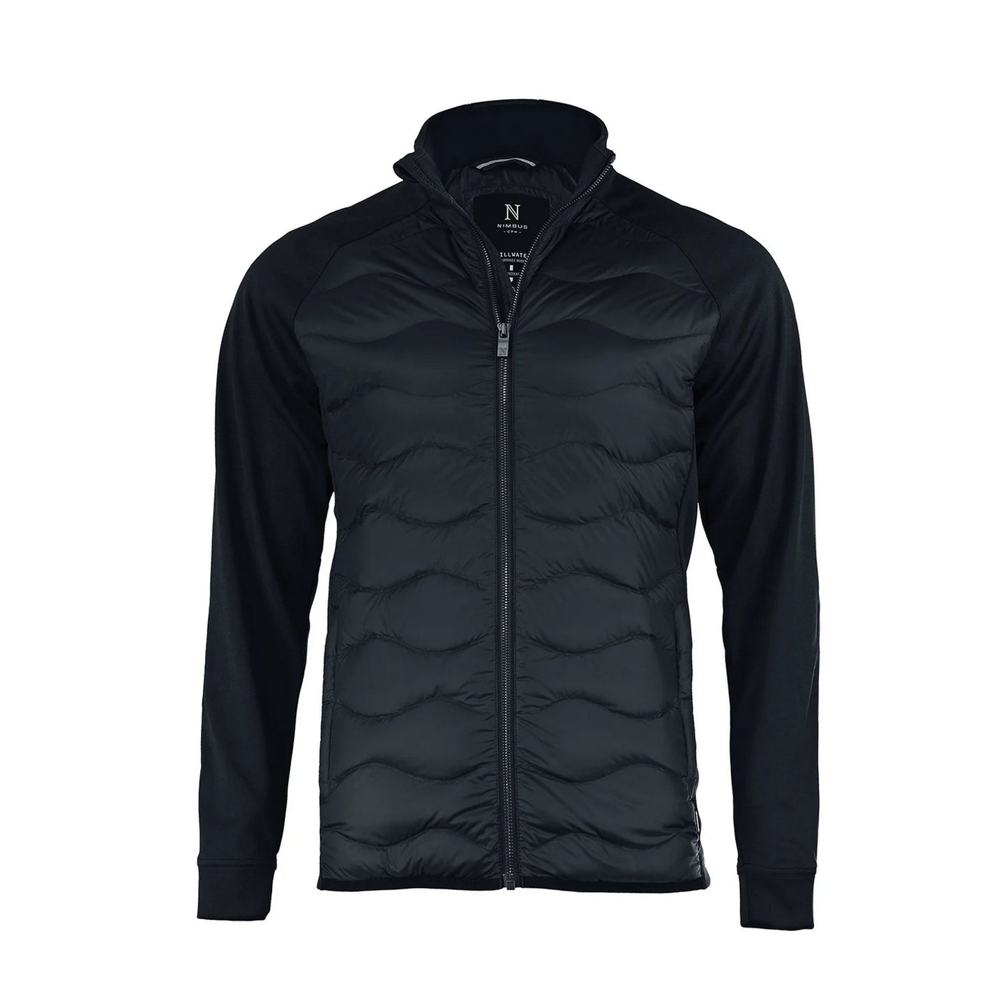 Black - Front - Nimbus Mens Stillwater Hybrid Down Jacket
