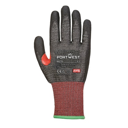 Black - Front - Portwest Unisex Adult A670 PU Gloves