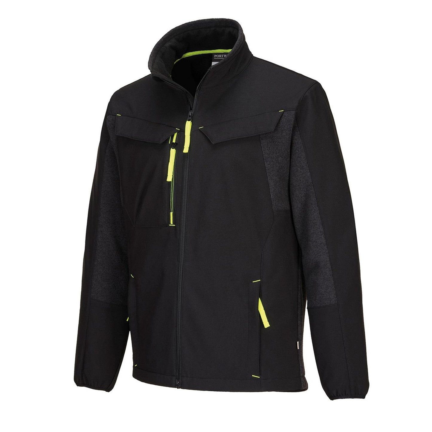 Black - Side - Portwest Unisex Adult WX3 Eco Hybrid Soft Shell Jacket