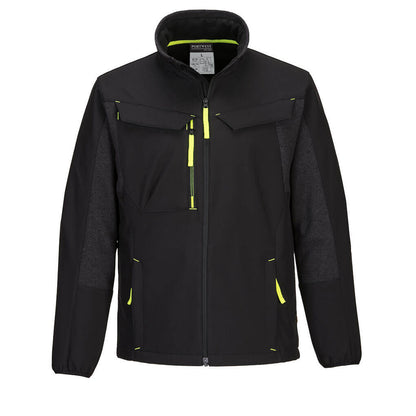 Black - Front - Portwest Unisex Adult WX3 Eco Hybrid Soft Shell Jacket