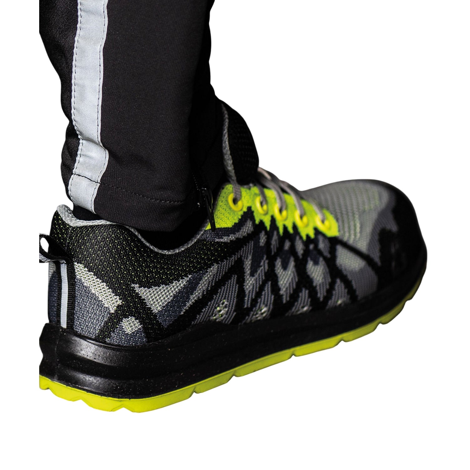 Black-Yellow - Back - Portwest Mens Eco Composite Lite Safety Trainers