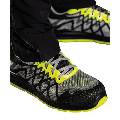 Black-Yellow - Side - Portwest Mens Eco Composite Lite Safety Trainers