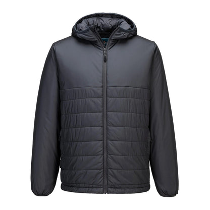 Grey - Front - Portwest Mens Professional Insulated Hooded Padded Jacket