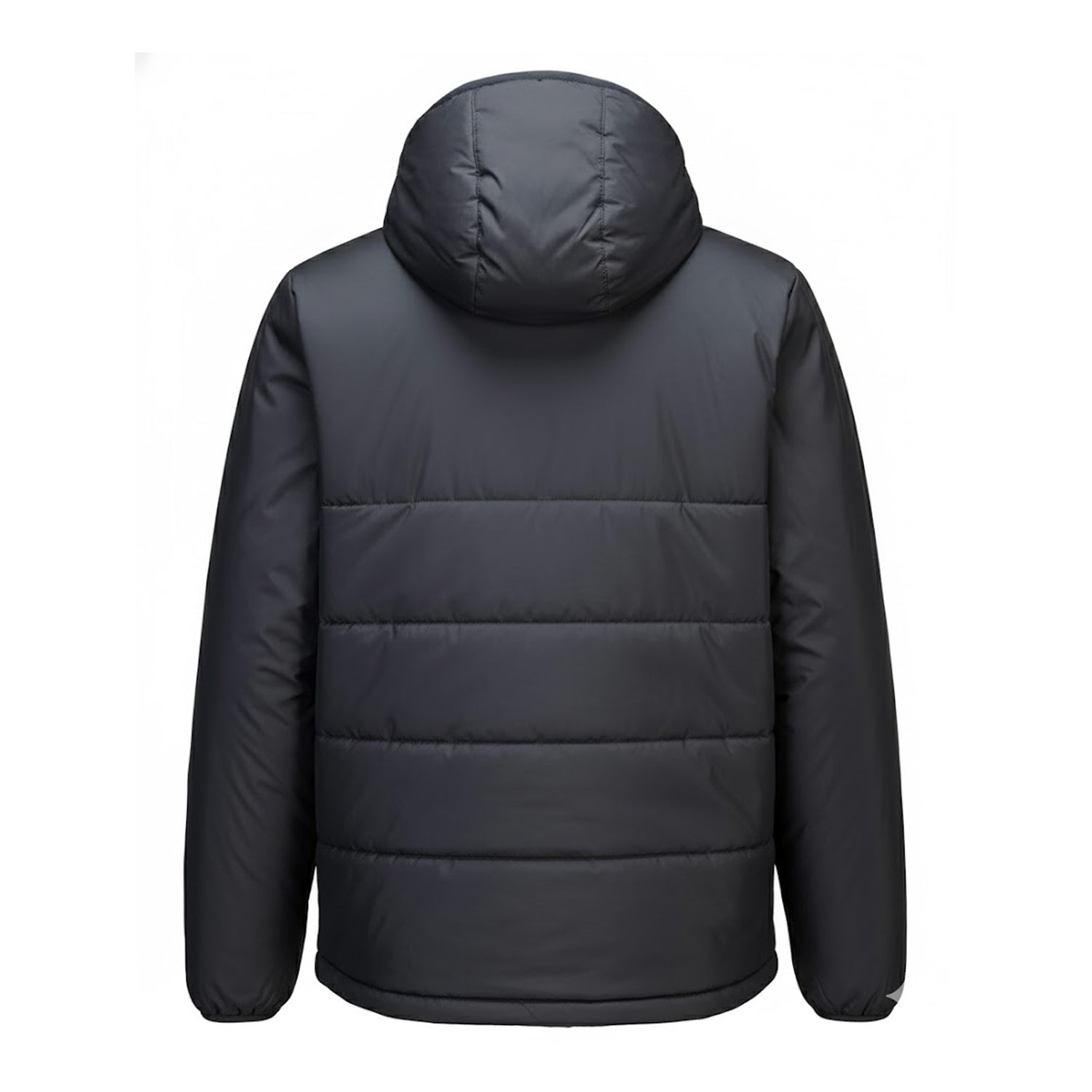 Grey - Back - Portwest Mens Professional Insulated Hooded Padded Jacket