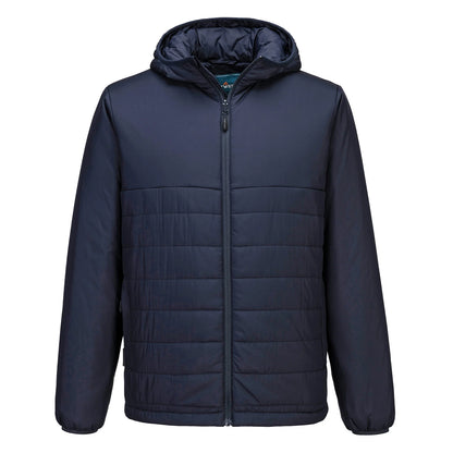 Navy - Front - Portwest Mens Professional Insulated Hooded Padded Jacket