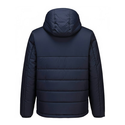 Navy - Back - Portwest Mens Professional Insulated Hooded Padded Jacket
