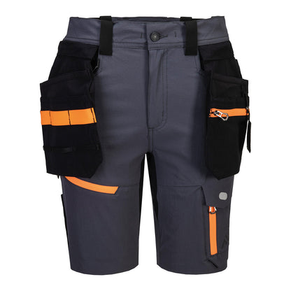Grey - Front - Portwest Mens EV4 Work Shorts