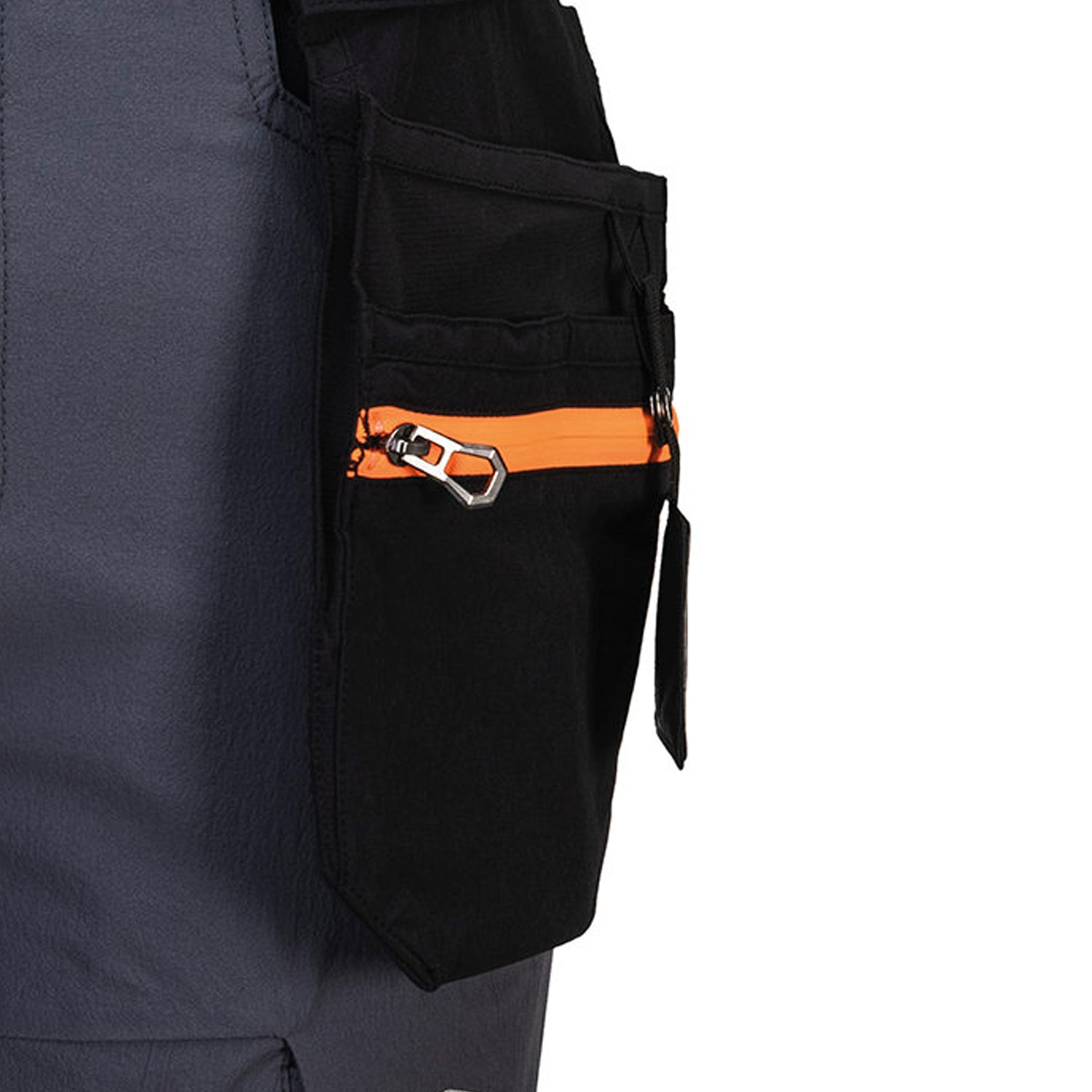 Grey - Back - Portwest Mens EV4 Work Shorts