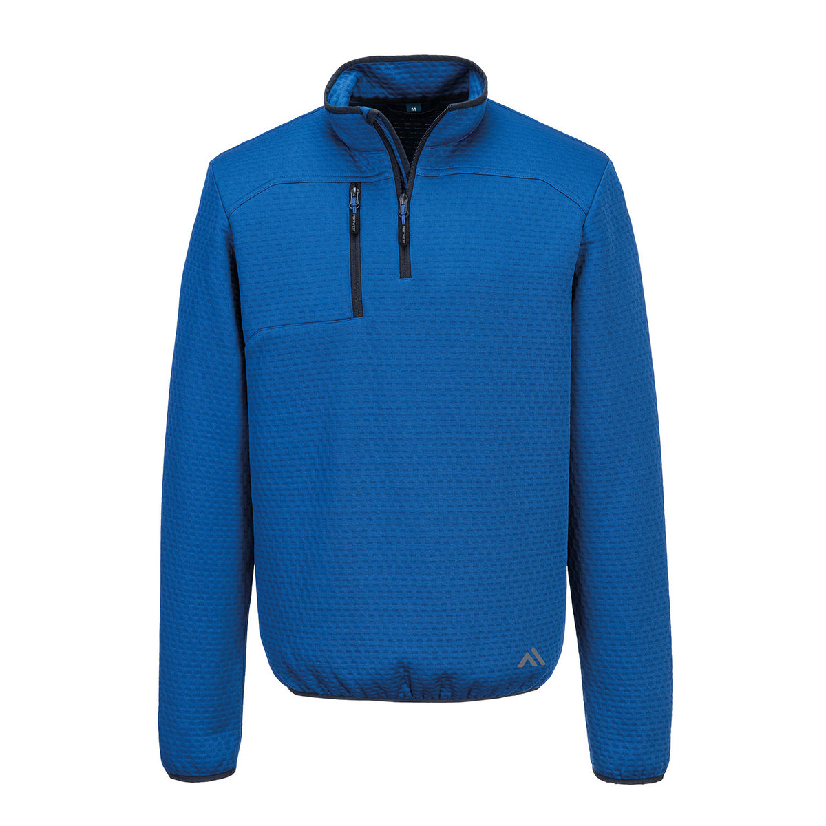 Blue - Front - Portwest Mens KX3 Textured Quarter Zip Sweatshirt