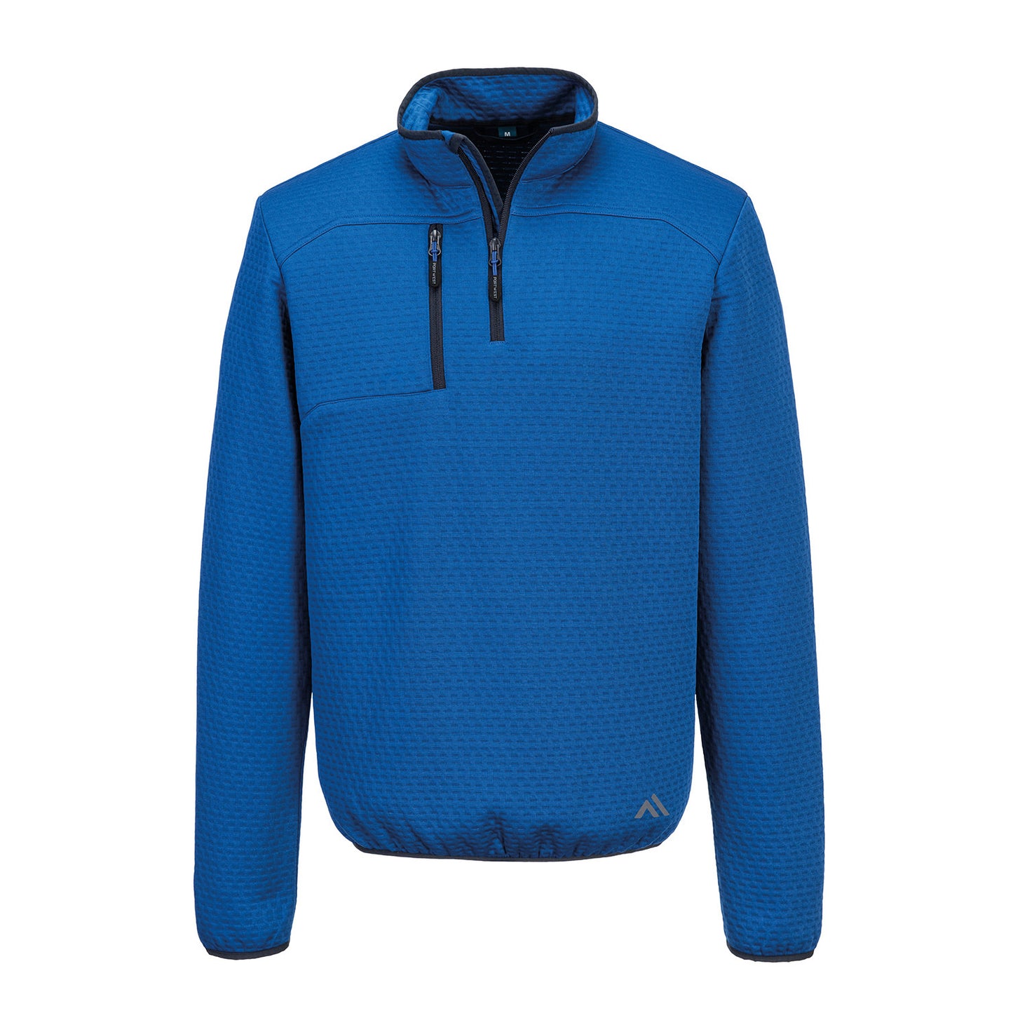 Blue - Front - Portwest Mens KX3 Textured Quarter Zip Sweatshirt