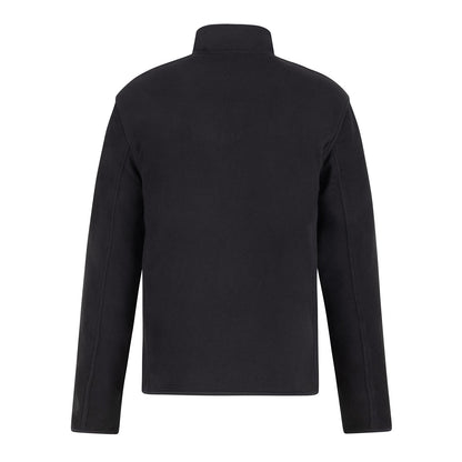 Black - Back - PRO RTX Mens Microfleece Half Zip Jumper