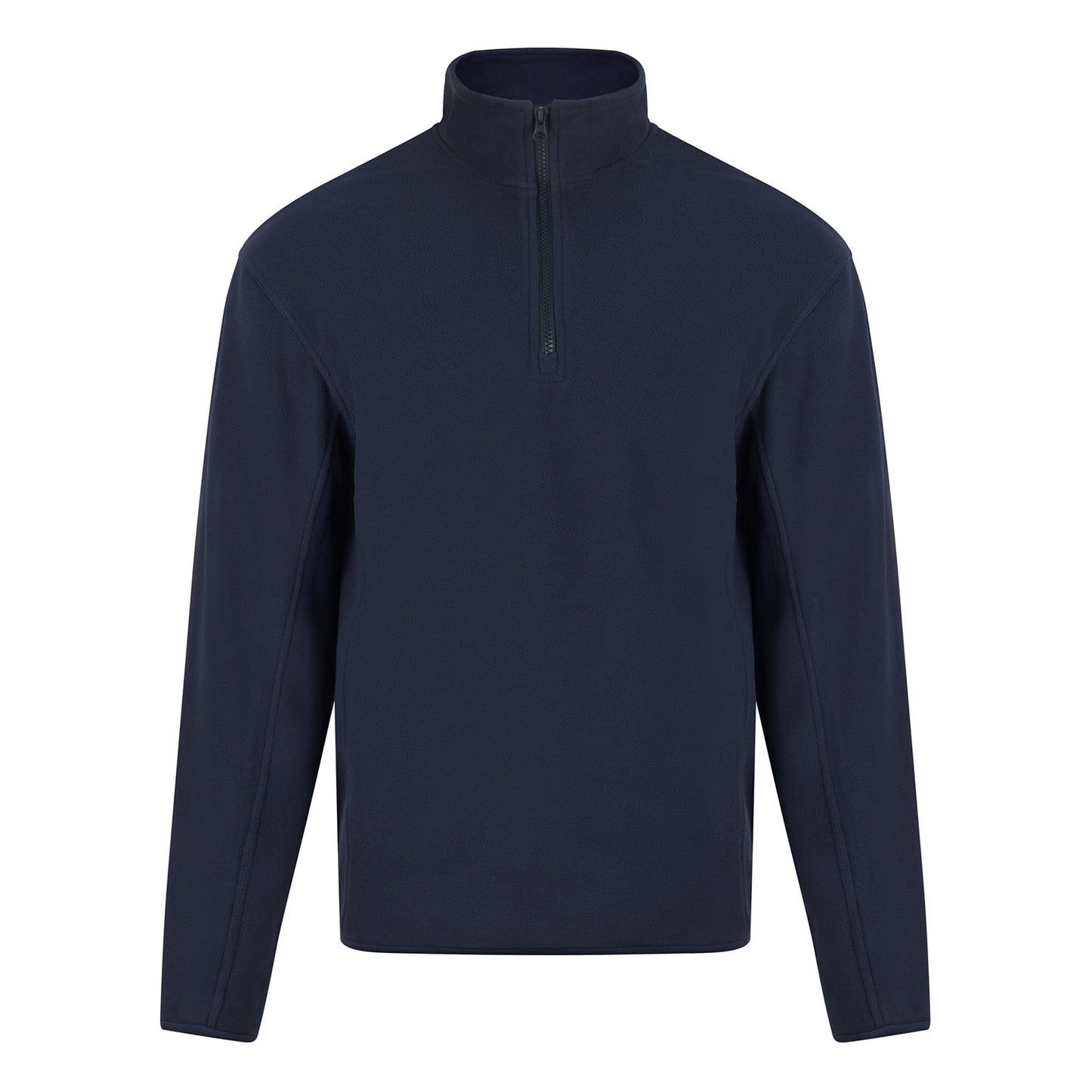 Navy - Front - PRO RTX Mens Microfleece Half Zip Jumper