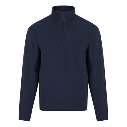 Navy - Front - PRO RTX Mens Microfleece Half Zip Jumper