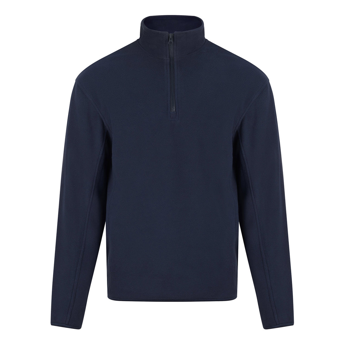 Navy - Front - PRO RTX Mens Microfleece Half Zip Jumper