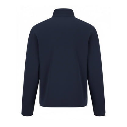 Navy - Back - PRO RTX Mens Microfleece Half Zip Jumper