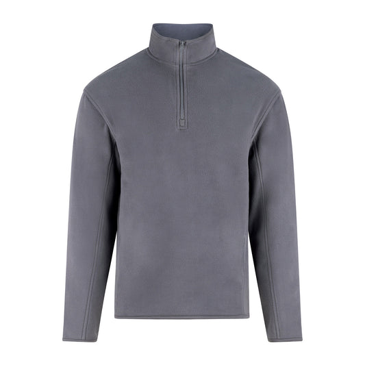 Solid Grey - Front - PRO RTX Mens Microfleece Half Zip Jumper