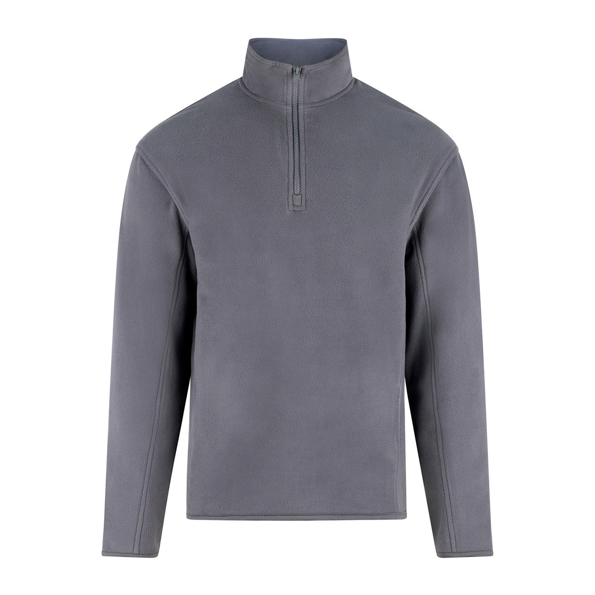 Solid Grey - Front - PRO RTX Mens Microfleece Half Zip Jumper