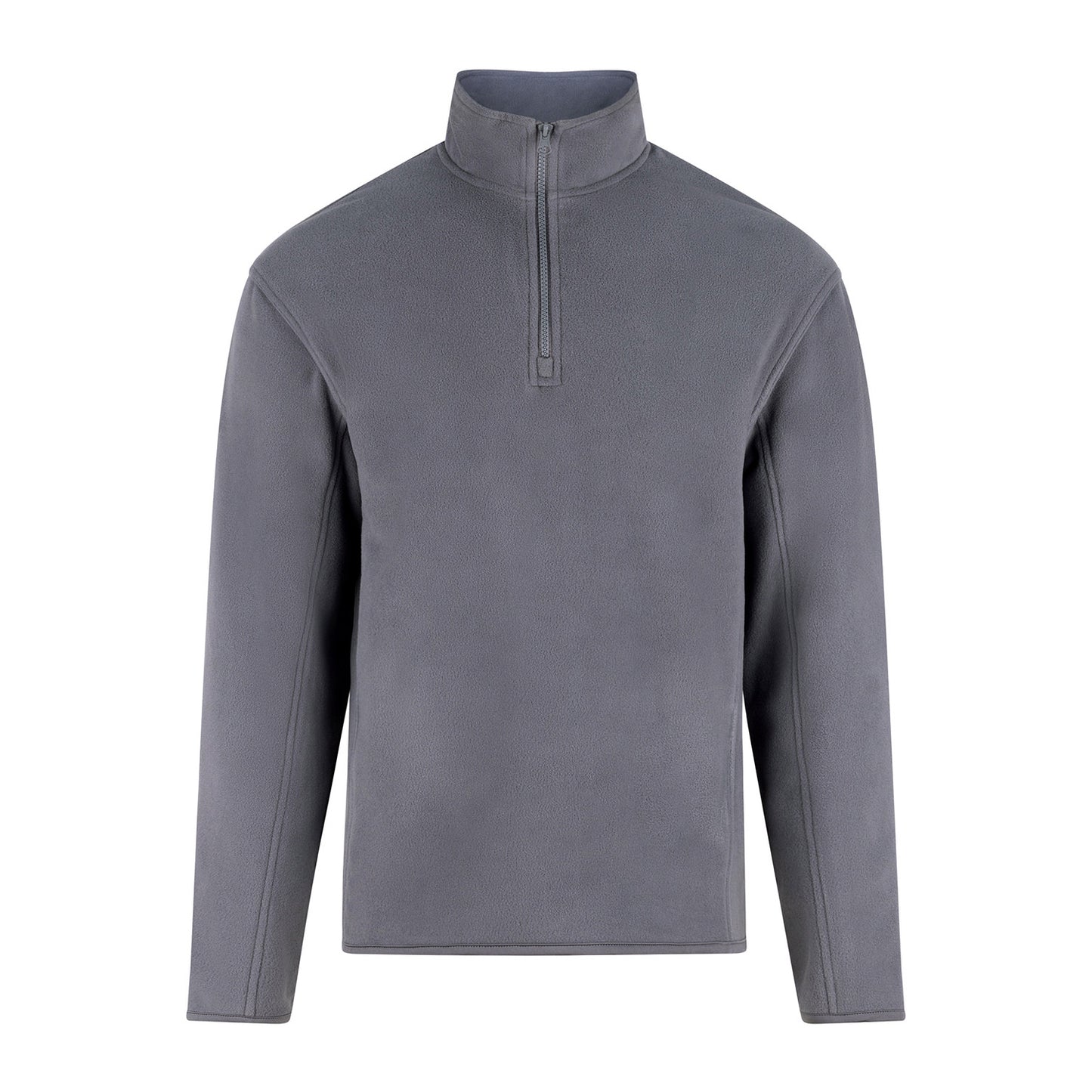 Solid Grey - Front - PRO RTX Mens Microfleece Half Zip Jumper