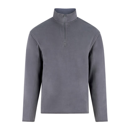 Solid Grey - Front - PRO RTX Mens Microfleece Half Zip Jumper
