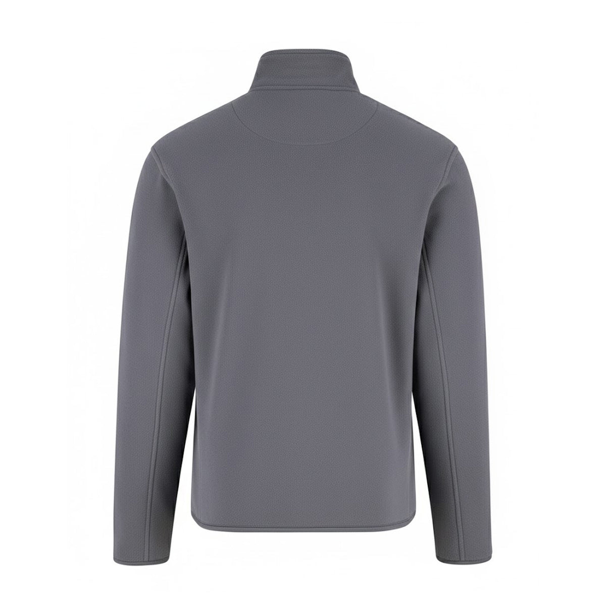 Solid Grey - Back - PRO RTX Mens Microfleece Half Zip Jumper