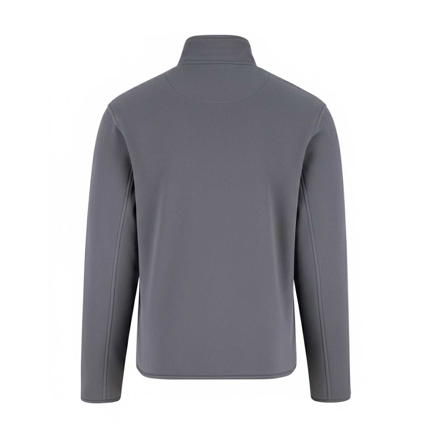 Solid Grey - Back - PRO RTX Mens Microfleece Half Zip Jumper