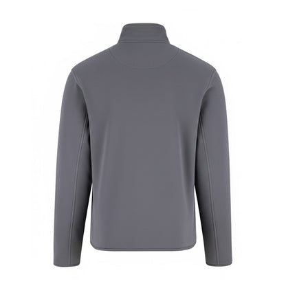 Solid Grey - Back - PRO RTX Mens Microfleece Half Zip Jumper