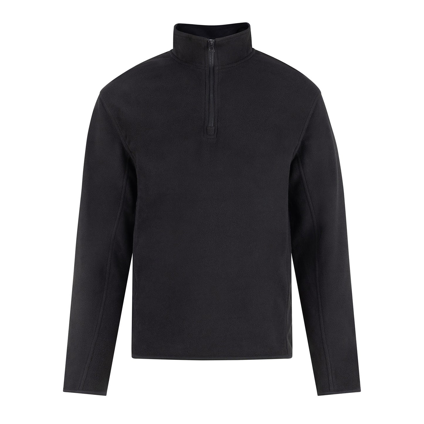 Black - Front - PRO RTX Mens Microfleece Half Zip Jumper