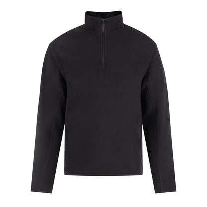 Black - Front - PRO RTX Mens Microfleece Half Zip Jumper