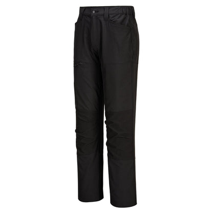 White - Front - Portwest Mens Stretch Slim Work Trousers