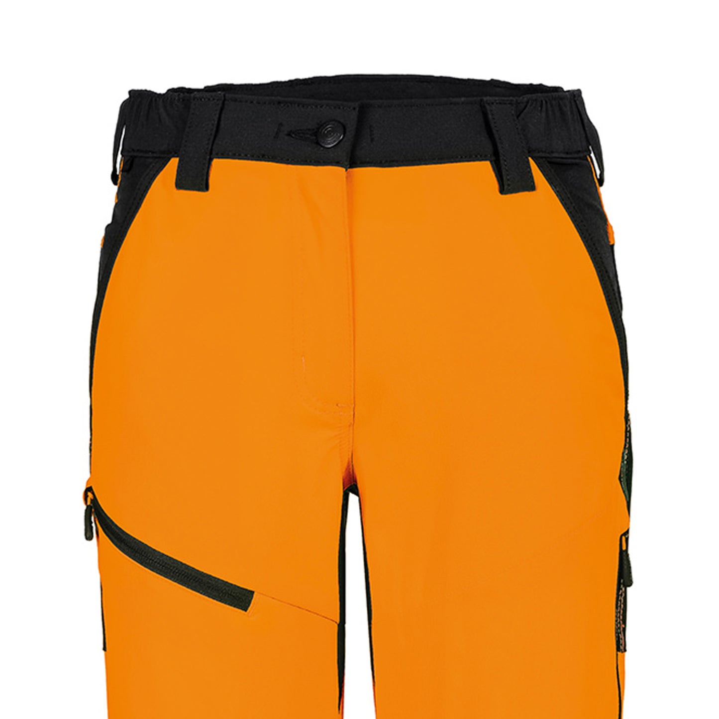 Orange-Black - Back - Portwest Womens-Ladies Stretch Hi-Vis Work Trousers