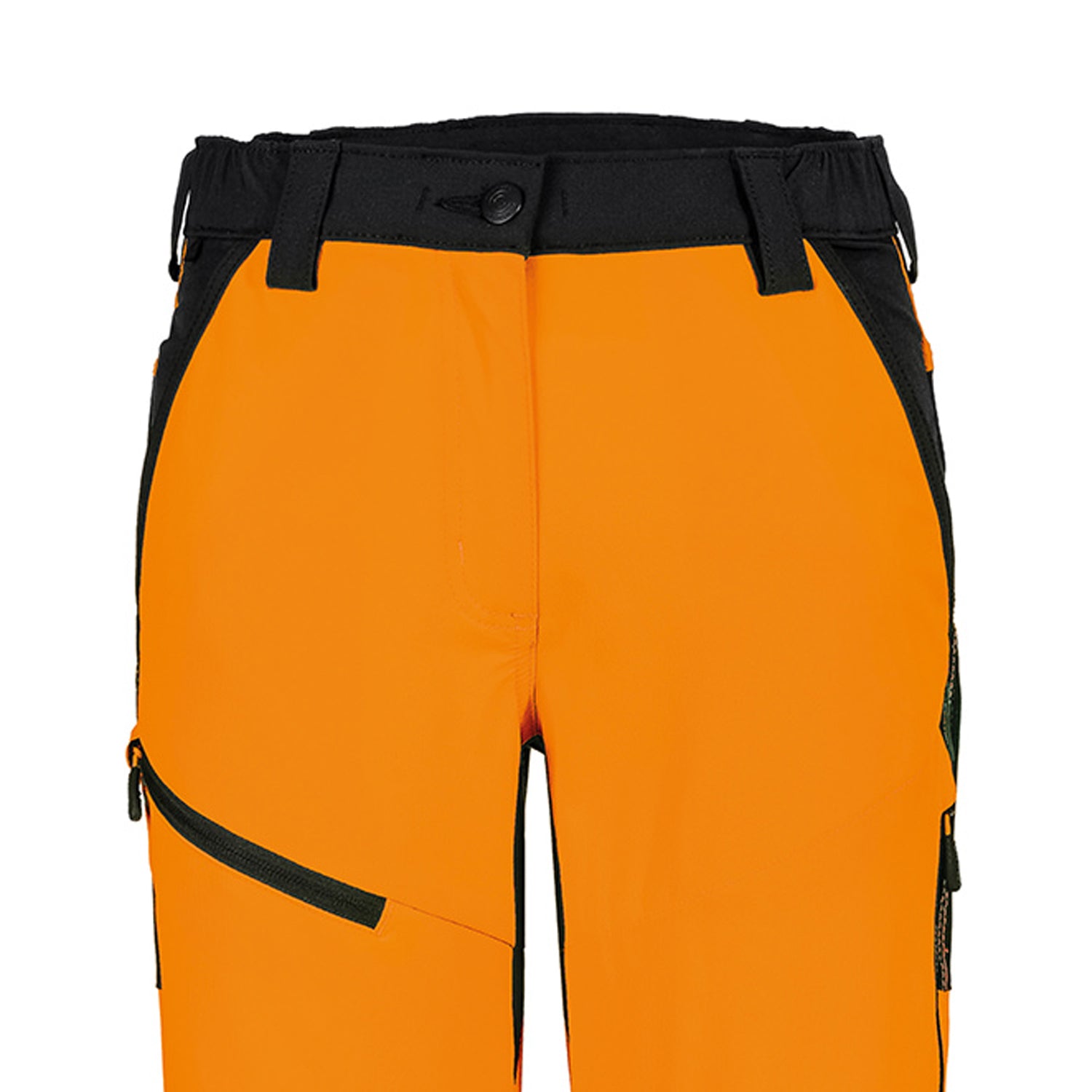 Orange-Black - Back - Portwest Womens-Ladies Stretch Hi-Vis Work Trousers