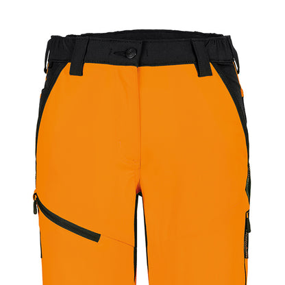 Orange-Black - Back - Portwest Womens-Ladies Stretch Hi-Vis Work Trousers
