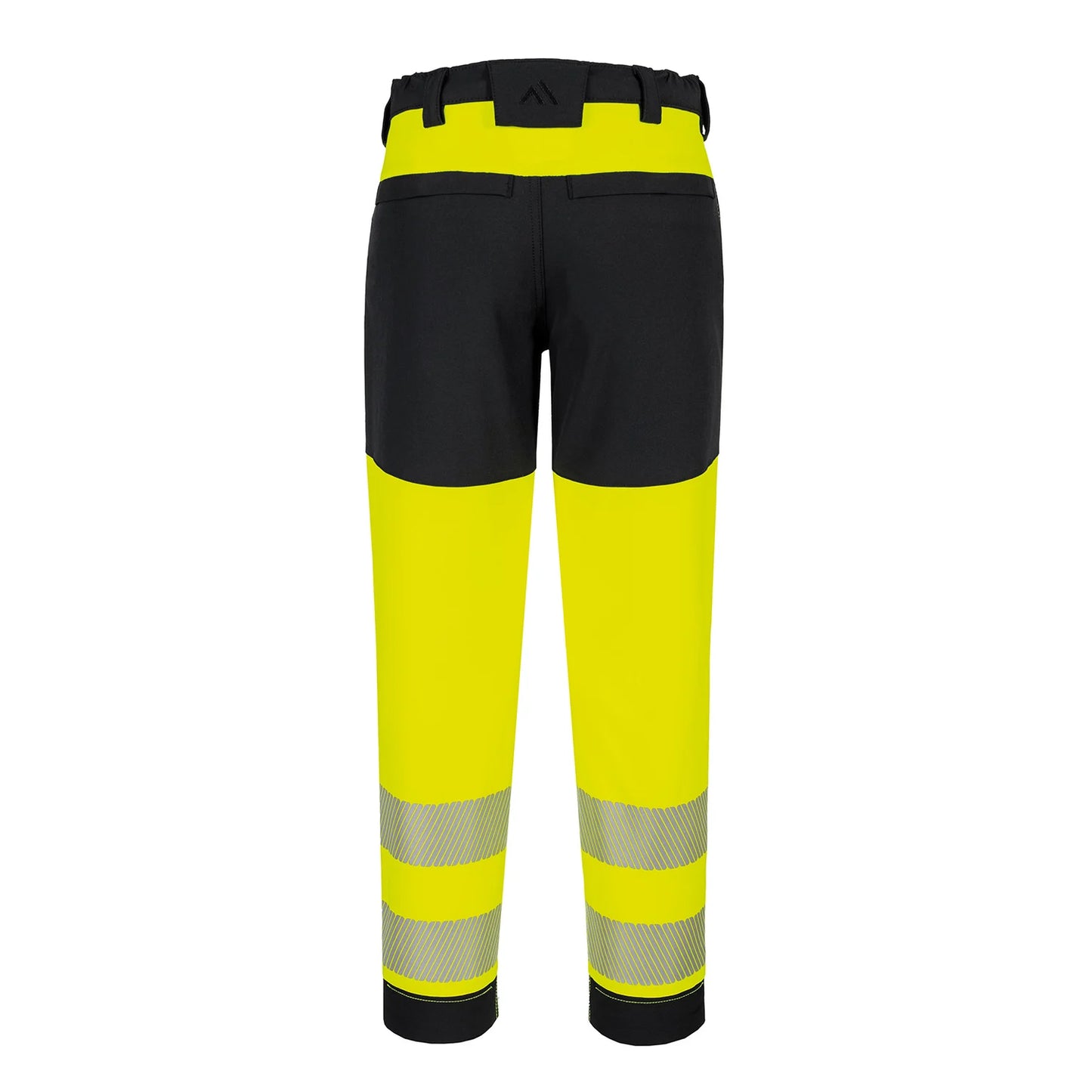 Yellow-Black - Back - Portwest Womens-Ladies Stretch Hi-Vis Work Trousers