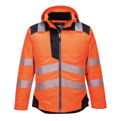 Orange-Black - Front - Portwest Mens Hi-Vis Winter Jacket