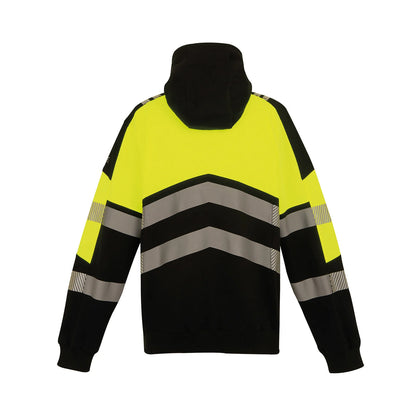 Black-Yellow - Back - Regatta Professional Unisex Adult X-Pro Class 2 Hi-Vis Hoodie