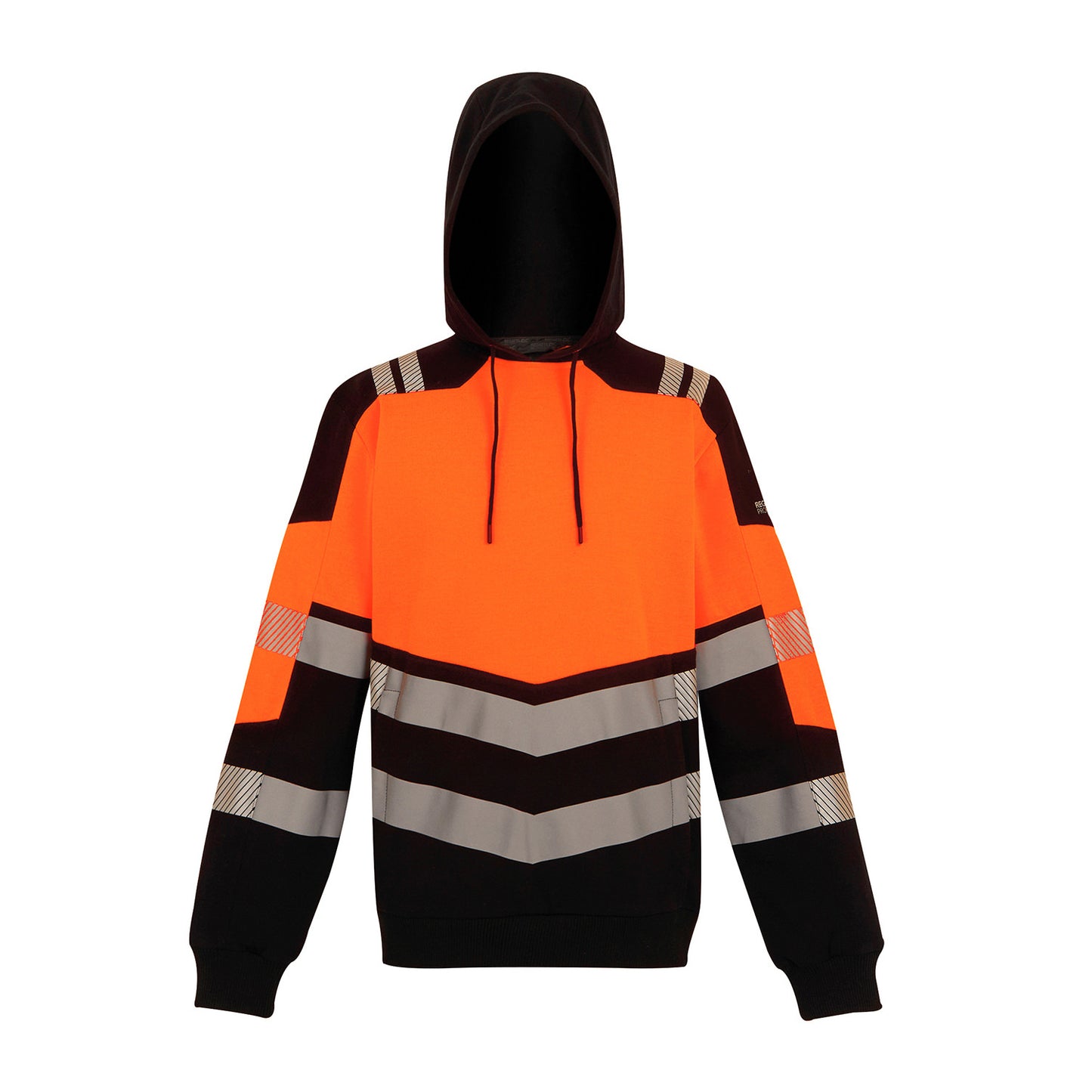 Black-Orange - Front - Regatta Professional Unisex Adult X-Pro Class 2 Hi-Vis Hoodie
